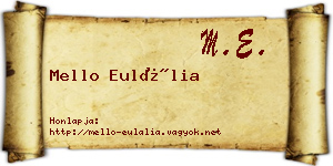 Mello Eulália névjegykártya
